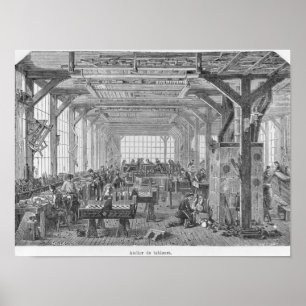 Workshop of Pleyel pianos makers Poster