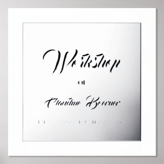 Workshop Sign for Artist Foil Accent Poster Print