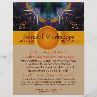 Workshops Party Events Fantasy Art flyer template