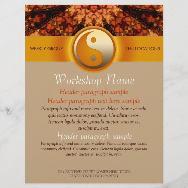 Workshops Party Events Spiritual Art flyer templat (Front)