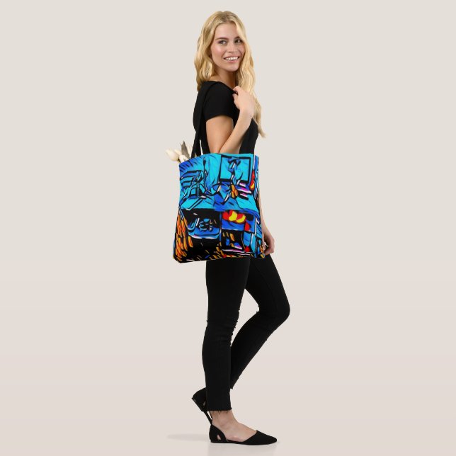 Workspace Lunch Art Tote Bag (On Model)