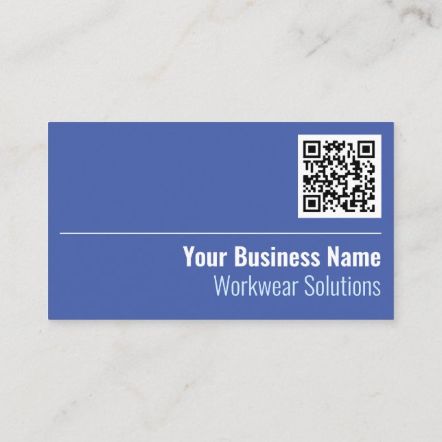 Workwear QR Code Business Card (Back)