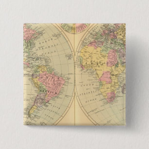 World 10 15 cm square badge