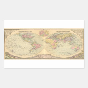 World 10 rectangular sticker