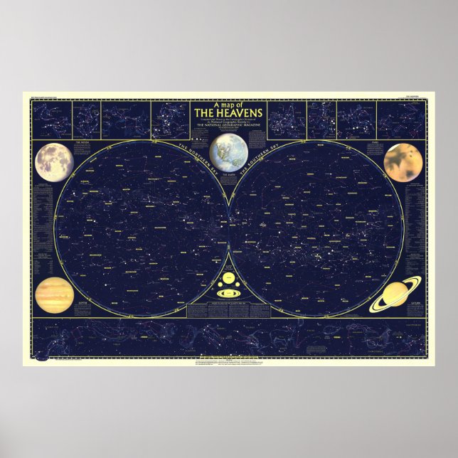 " World: 1957 The Heavens map 1/2 ... Poster (Front)