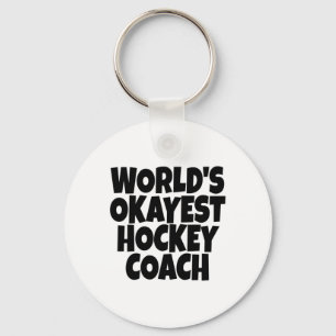 World#39;s Okayest Hockey Coach Lead Mentor Coachi Key Ring
