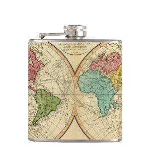 World 3 hip flask