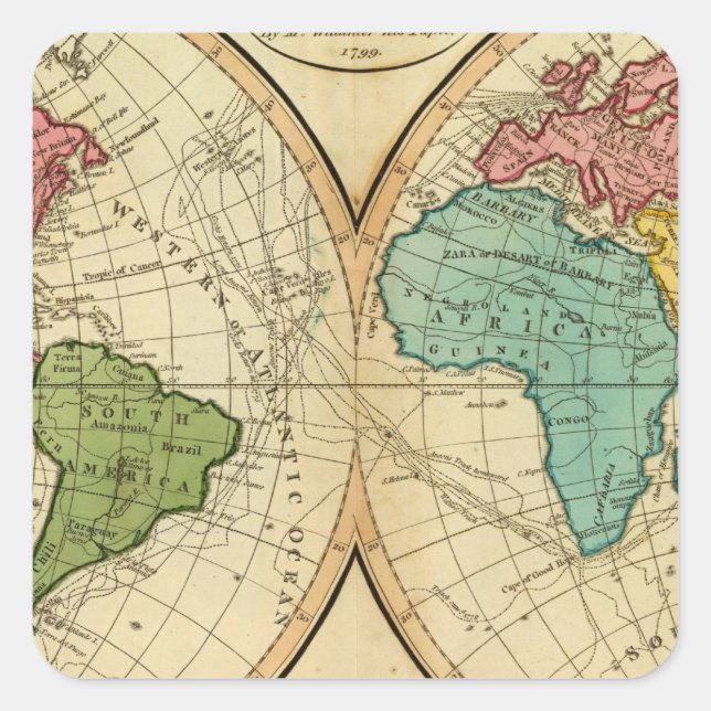 World 3 square sticker (Front)