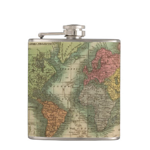 World 4 hip flask