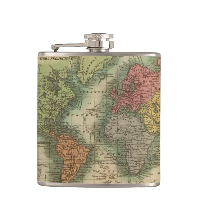 World 4 hip flask (Front)