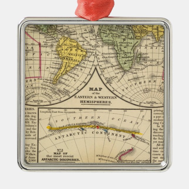 World 7 metal tree decoration (Front)