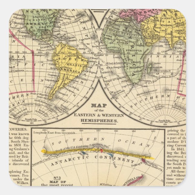 World 7 square sticker (Front)