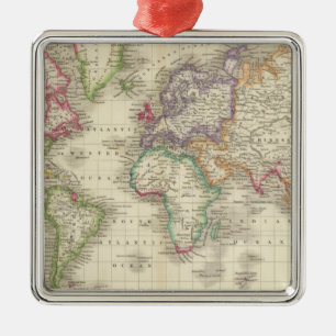 World 9 metal tree decoration