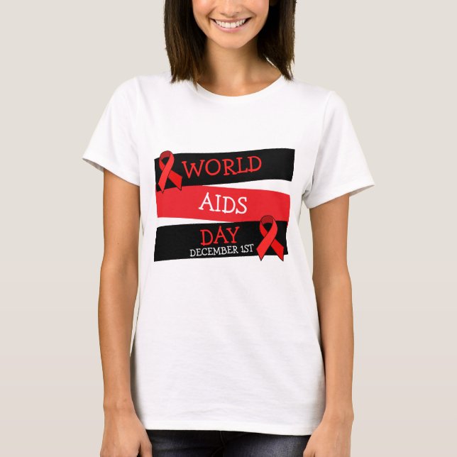 World Aids Day December 1st Button Shirt (Front)