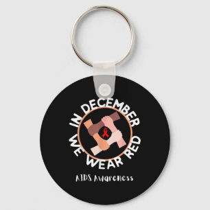World Aids Day In December We Wear Red Awareness R Key Ring