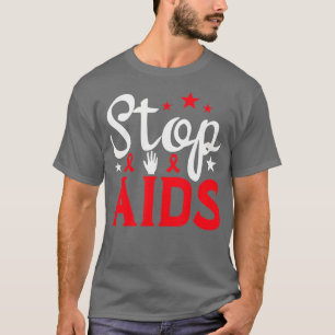 World AIDS Day Stop Aids HIV Awareness Red Ribbon T-Shirt