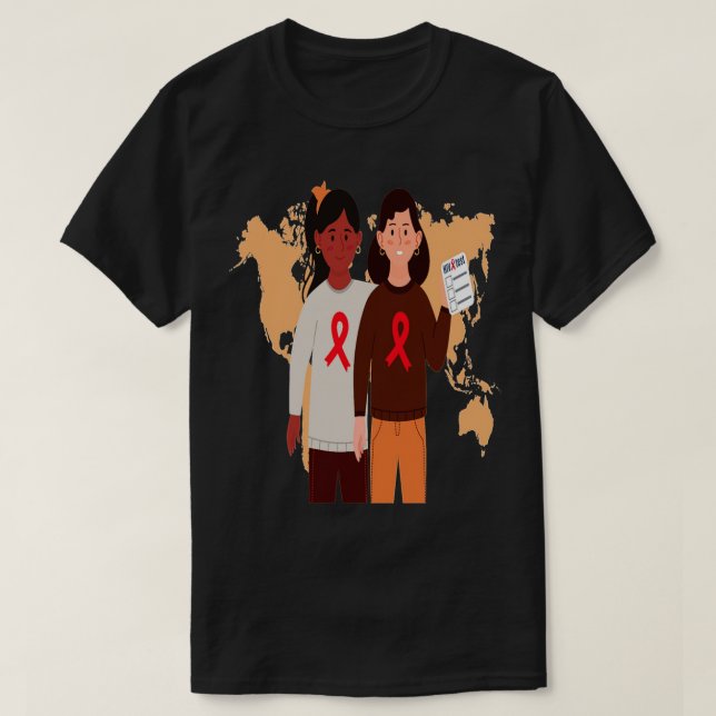 World Aids Day World AIDS Day HIV Test by ProtReig T-Shirt (Design Front)