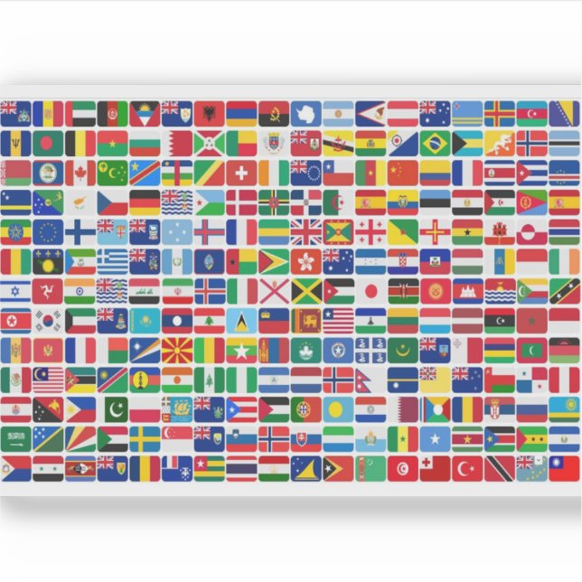 World All Countries Nation Flags  (Front)