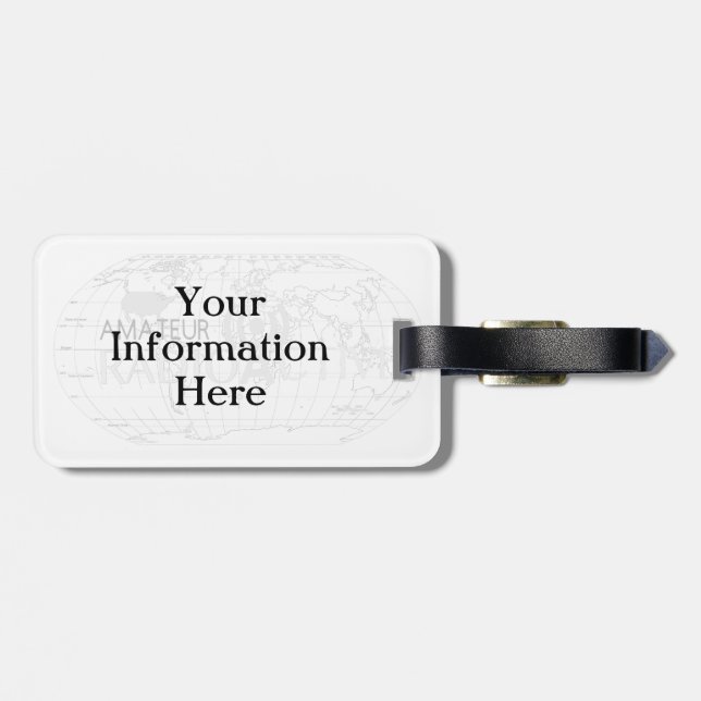 World Amateur Radio Luggage Tag (Back Horizontal)