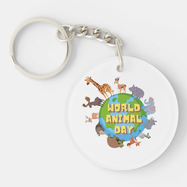 World Animal Day Key Ring (Front)