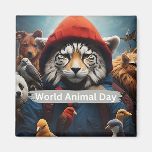 World Animal Day  Magnet