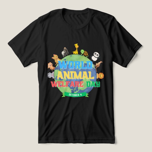 World animal welfare day october 4 Tri-Blend shirt (Design Front)