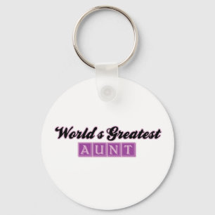 World's Greatest Aunt (Purple) Key Ring