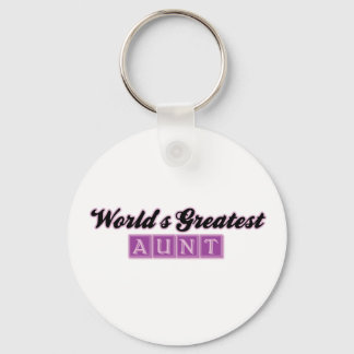 World&apos;s Greatest Aunt (Purple) Key Ring