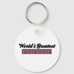 World's Greatest PopPop (Burgundy) Key Ring