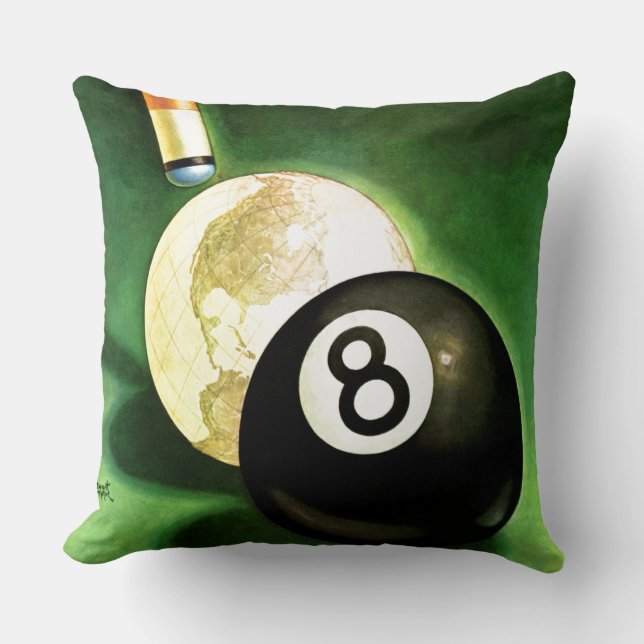 World as Cue Ball Cushion (Front)