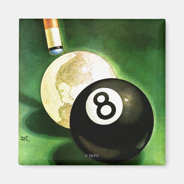 World as Cue Ball Magnet (Front)