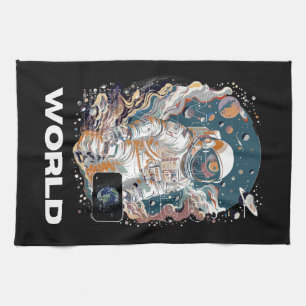 World Astronaut design Tea Towel