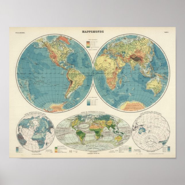 World Atlas Map 2 Poster (Front)