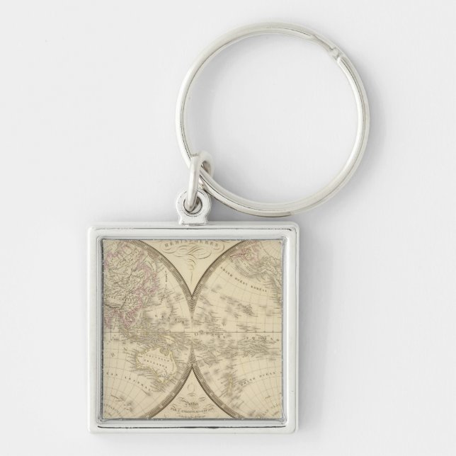 World Atlas Map Key Ring (Front)