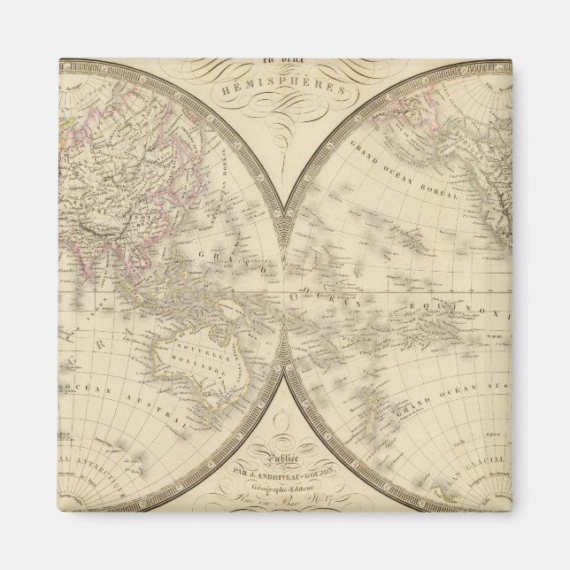 World Atlas Map Magnet (Front)