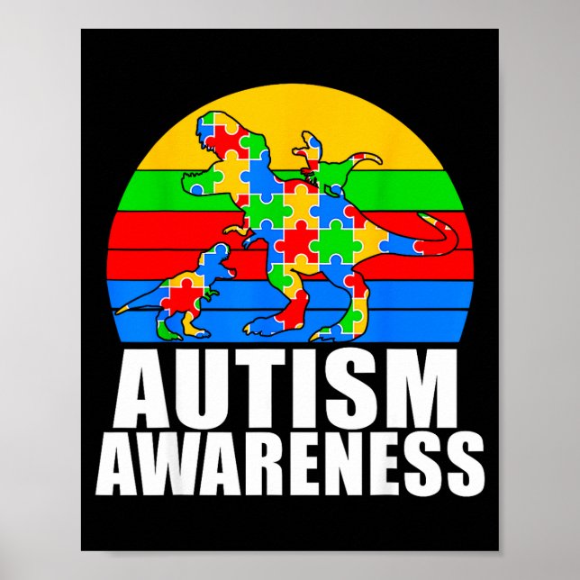 World autism awareness 2 april autism cute daddy poster (Front)