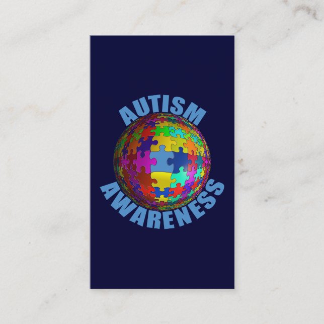 World Autism Awareness Business Card (Front)