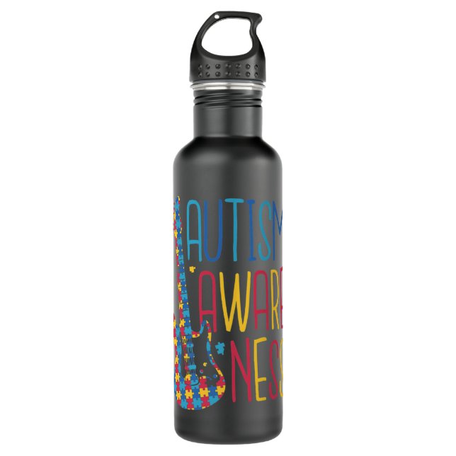 World Autism Awareness Day April 2, 2022 Autism Cu 710 Ml Water Bottle (Front)