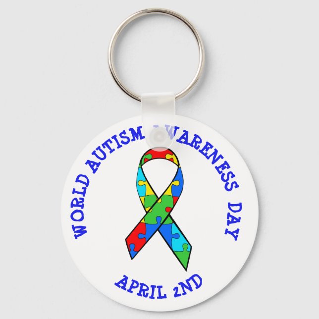 World Autism Awareness Day April 2nd Key Chain (Front)