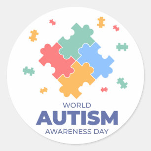 World Autism Awareness Day Classic Round Sticker