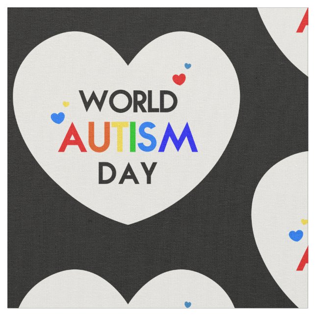 world autism awareness day heart fabric (Close Up)