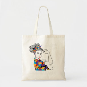 World Autism Awareness Day in a platform of discus Tote Bag