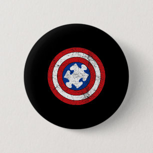 World Autism Awareness Day Puzzle Superhero Boys K 6 Cm Round Badge