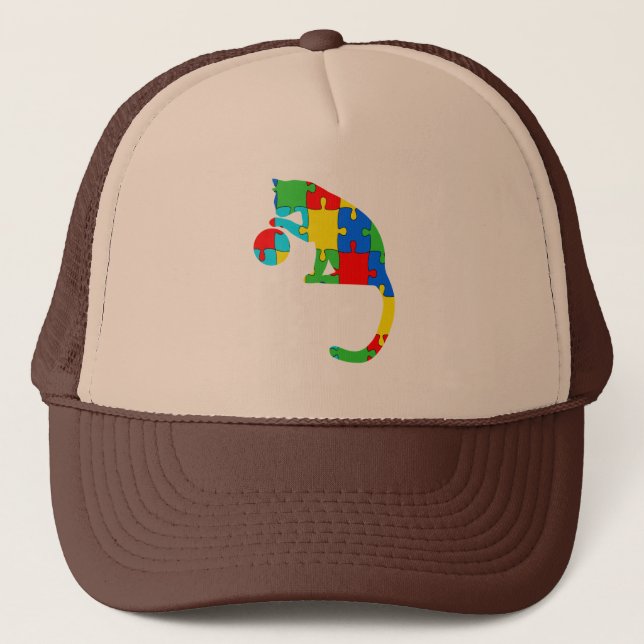 World Autism Awareness Day Support and Love Trucker Hat (Front)
