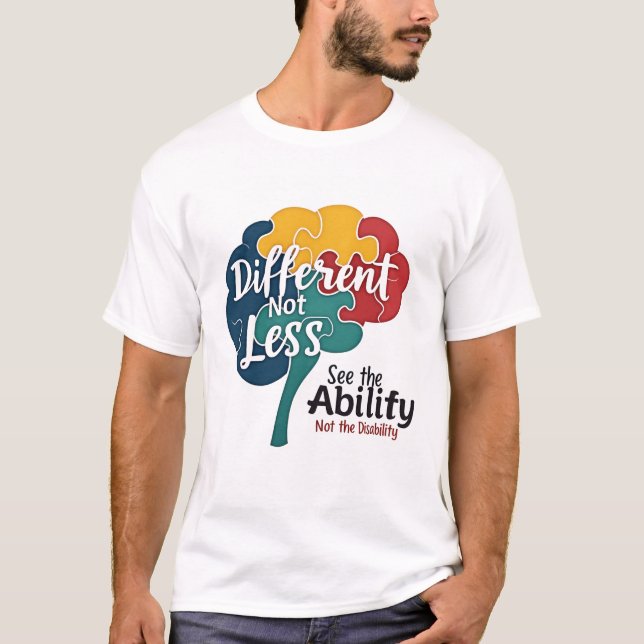 World Autism Awareness Day Tee Different Not Less (Front)