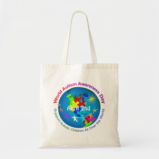 World Autism Awareness Day Tote Bag (Front)