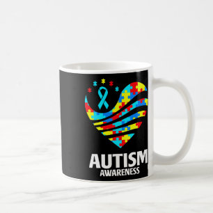 World Autism Awareness Puzzle Pieces Heart Autisti Coffee Mug