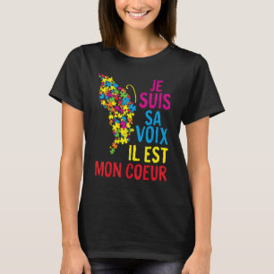 World Autism Day I Am His Voice He is My Heart T-Shirt