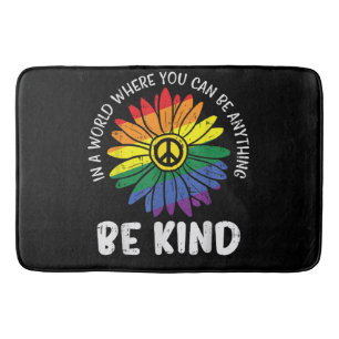World Be Kind Rainbow Bath Mat