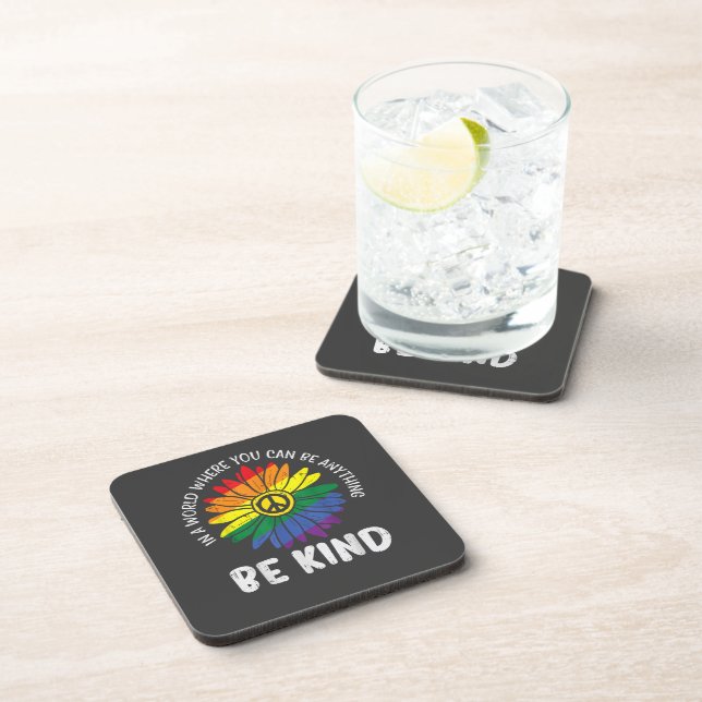 World Be Kind Rainbow Coaster (Right Side)